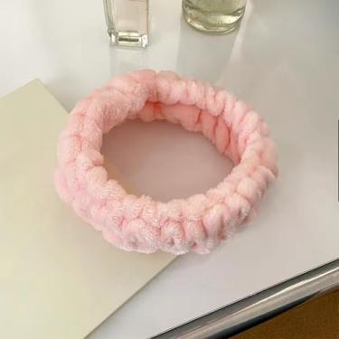 Imagem de Bandanas de toalha para o rosto, faixas de cabelo macias e elásticas, tecido felpudo para lavagem, spa, cuidados com a pele, maquiagem, chuveiro, ioga, esportes