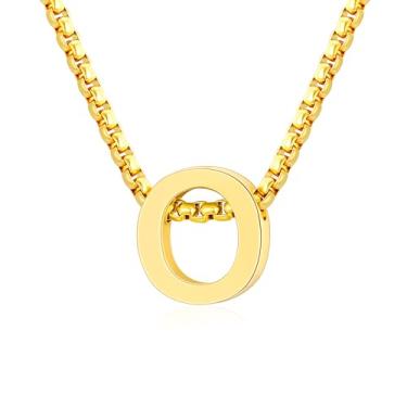 Imagem de VULETO Colar com letra A-Z com inicial A-Z, presente para meninos e homens, pingente de letra de aço inoxidável, dia dos namorados, joias de aniversário, ideias de presentes para adolescentes e