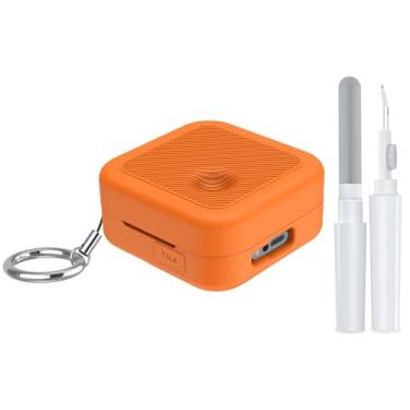 Imagem de For Nothing Ear (3) capa, capa de silicone macio para orelhas (3), capa protetora à prova de choque com kit de limpeza e mosquetão (laranja)