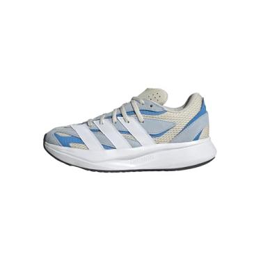 Imagem de adidas Tênis esportivo infantil unissex Lightstride, Alumínio/branco/azul brilhante, 7 Big Kid