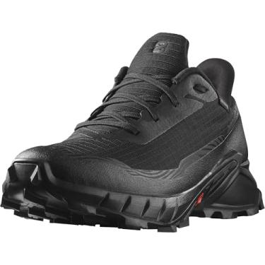 Imagem de Salomon Tênis de caminhada feminino Alphacross 5 Gore-tex, Preto/Preto/Ébano, 35