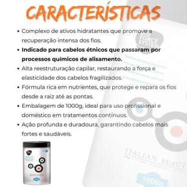 Imagem de Máscara Pós Química Para Cabelos Cacheados Tratamento - Italian Beauty