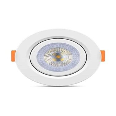Imagem de Luminária LED Ecospot 5W 3000K MR16 Elgin Redonda Direcionável Bivolt Luz Amarela Quente