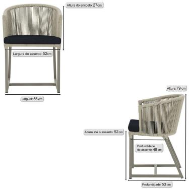 Imagem de 8 Cadeiras De Jantar área Noronha Fendi E12 Trama Original Rami