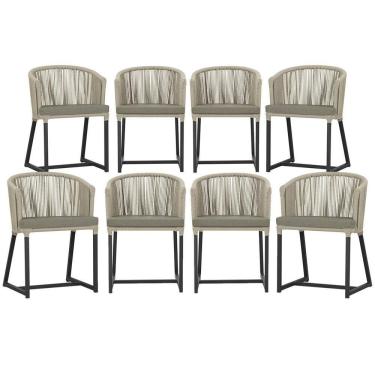 Imagem de 8 Cadeiras De Jantar área Noronha Preta E8 Trama Original Rami