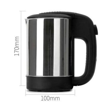 Imagem de Chaleira Eletrica Portatil 12v Carro Cha Cafe Inox 500 Ml