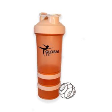 Imagem de Coqueteleira Academia 600ml Laranja - Global FIT