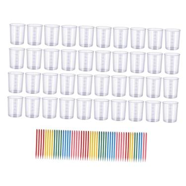 Imagem de KiBcsLic Kit de copos medidores para resina epóxi com espátulas para misturar líquidos, ideal para molhos, perfumes e óleos essenciais, Copos de Mistura de