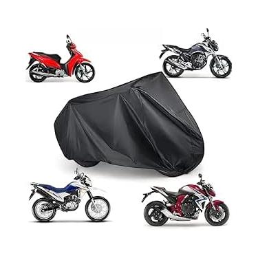 Imagem de Capa de Cobrir Moto em Couro Forrada Impermeável Anti-Uv Protetora Anti-Risco