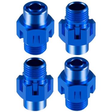 Imagem de 4Pack JGGZONE RC Aluminum Alloy 17mm Wheel Hex Hub Widen 5mm Extended Wheel Hub Drive Adaptor Converter Compatible with 1/8 Traxxas Jato VXL-2S Upgrade Replacement Parts (Blue)