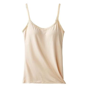 Imagem de Regatas femininas com sutiã embutido - ioga para meninas - Camisola regata, camisola com alça fina ajustável, camiseta para academia ioga Hoghaki