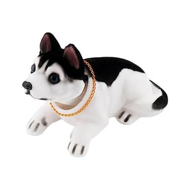 Imagem de Boneca Cachorro Assentindo Carro - Agitando ornamento do carro Assentindo a decoração do cachorro | Ornamento do painel interno do carro, boneca Bobble Head para carro, casa, Hoghaki