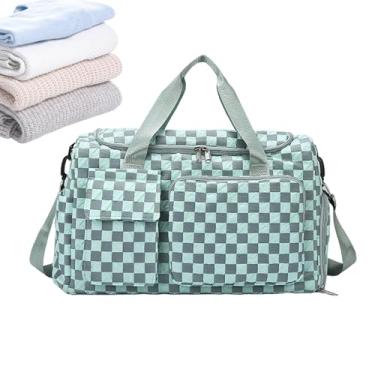 Imagem de Bolsa masculina – bolsa noturna impermeável com compartimento para sapatos | Organizador de equipamentos atléticos versátil, lavável para itens pessoais para treino, basquete, futebol, ioga