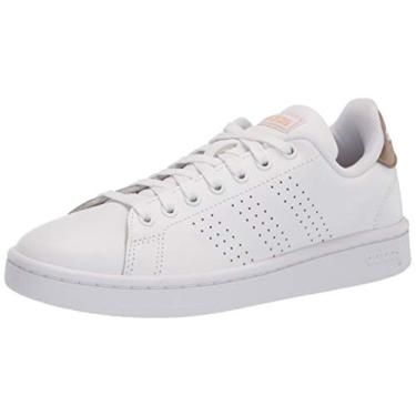 Imagem de adidas Tênis feminino Advantage, Branco/Cobre Metálico, 6.5
