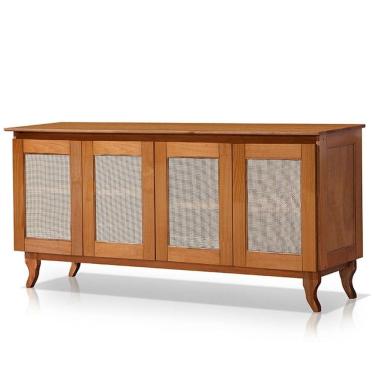 Imagem de Buffet Aparador De Madeira 4 Portas De Tela Dalton Castanho
