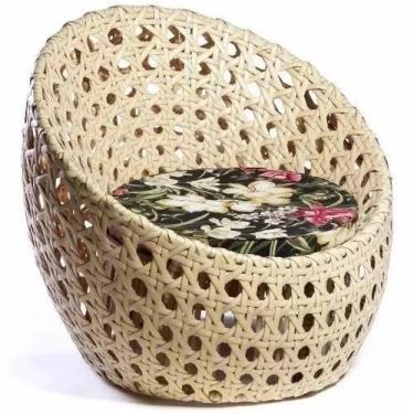 Imagem de Poltrona de varanda feita em fibra sintética, alumínio e almofadas imp