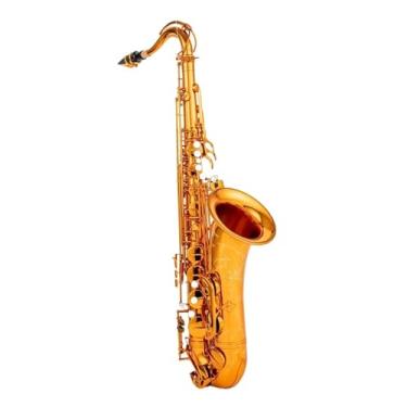 Imagem de Instrumento de saxofone Bb Saxofone tenor profissional tom de nível profissional aparência bonita adequado para iniciantes e adultos tocarem (C)