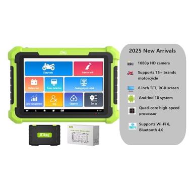 Imagem de TopDiag Scanner inteligente de diagnóstico de motocicleta M400 com câmera HD 1080P, tela sensível ao toque de 20 cm, Android 10, teste de ABS, teste de bateria, limpeza de injetor para gatos indianos