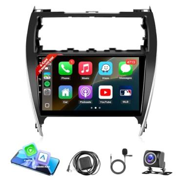 Imagem de Leadfan Rádio veicular para Toyota Camry 2012, 2013 e 2014, tela sensível ao toque, estéreo veicular com carplay sem fio, Android Auto, unidade principal Android de 10,1 polegadas, câmera de backup