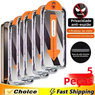 Imagem de Protetor De Tela Para iPhone 5 Peças Instalação Sem Poeira Vidro Anti-