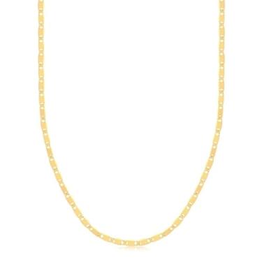 Imagem de Corrente Masculina Malha Tijolo Folheada Ouro Zircônia