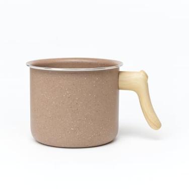 Imagem de Caneco Leiteira Marble Ø14cm Non-Stick para Indução com Cabo de Madeira – Essential Milk Pan