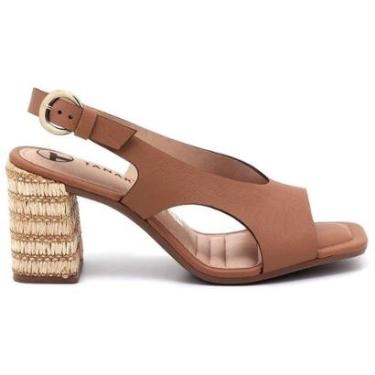 Imagem de Sandália Tanara Couro Salto Bloco Feminino T8665-Feminino