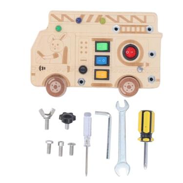 Imagem de SIWOTED Light Up Switch Simulação de brinquedo sensorial Aprendizagem de regras de trânsito Exercício Coordenação olho-mão Interruptor de luz educacional precoce Placa sensorial