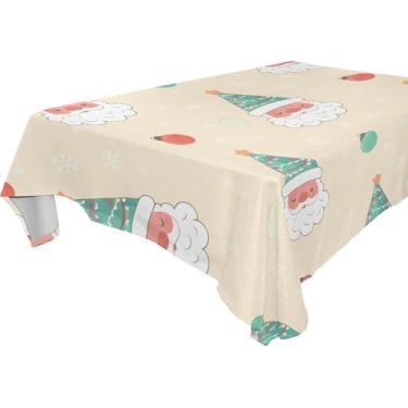 Imagem de Burbuja Toalha de mesa de gnomos, toalha de mesa quadrada anti-rugas grossa para decoração de jantar, cozinha, festa, 137 x 137 cm