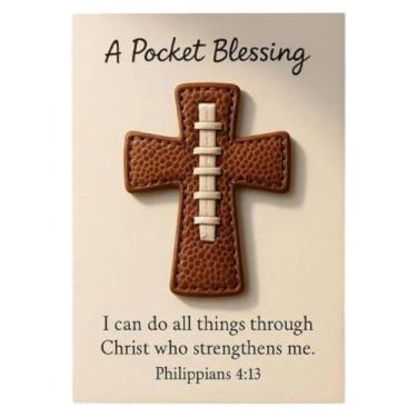 Imagem de A Pocket Blessing Cross Token – Edição Esportiva Presente Cruzado de Bolso Feito à Mão Presente Cristão Inspirador para Atletas, Equipes e Grupos Juvenis, Significativo, Presentes de Equipe e