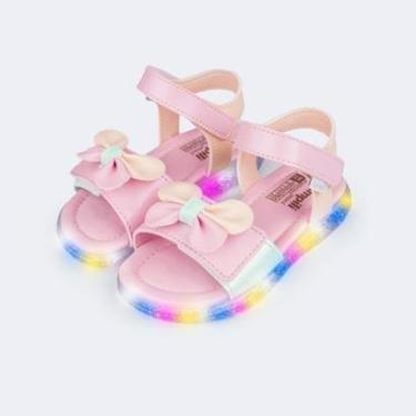 Imagem de Sandália Bebê Led Pampili Lulli Laço Candy Colors-Feminino