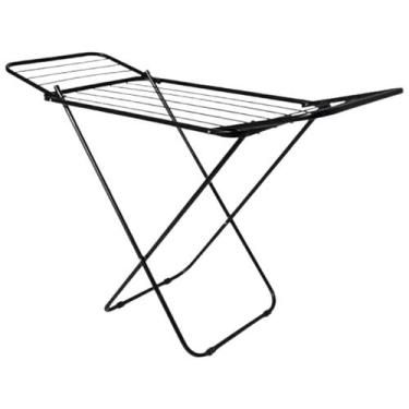 Imagem de Varal De Chão Slim Preto Com Abas Dobráveis - Mor