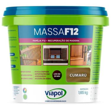 Imagem de Massa Calafetar Correção Madeira Viapol F12 1,65Kg Cumaru