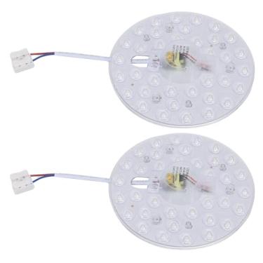 Imagem de Dpofirs Placas de LED de Substituição de Luz de Teto Alto Brilho Menor Consumo de Energia para Sala de Estar Iluminação Branca 18W 2 Unidades para Residências, Escritórios Alumínio, PC (Redondo)