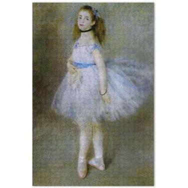 Imagem de Quebra-cabeça Auguste Renoir Dance Print 1000 peças adulto engraçado jogo de quebra-cabeça presentes paisagem quebra-cabeça flor impressão de arte, 75 x 19,7 polegadas