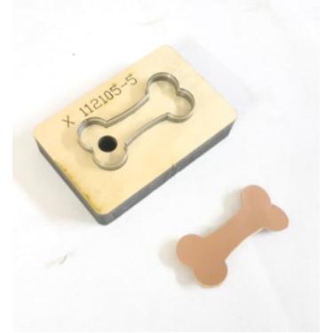 Imagem de YJIUYUANQ Matrizes de corte de couro, ferramenta de perfuração de madeira com pingente de osso para projetos de artesanato DIY