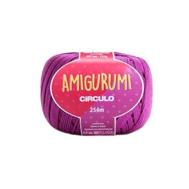 Imagem de Linha Fio Amigurumi Círculo 125g 254m 100 Algodão Mercerizado Crochê Tricô Artesanato Colorido (6614 - ALFAZEMA)