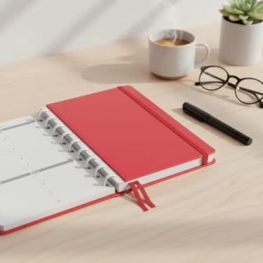 Imagem de Caderno Planner B5, Capa Dura, Vermelho, Formato Executivo, Multiuso para Trabalho, Estudo e Viagens