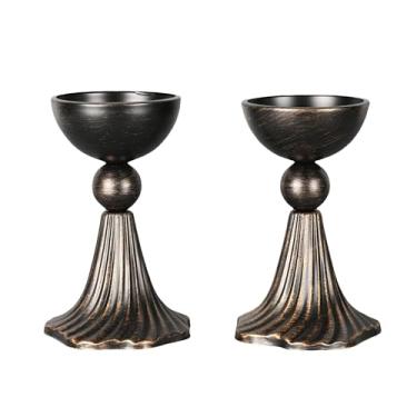 Imagem de Conjunto de 2 castiçais Tealight, copo de luz de chá de mosaico romântico para centros de mesa, decoração de Natal, decoração de casa