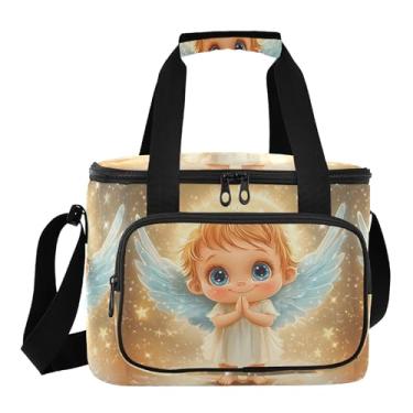 Imagem de Cute Angel Lancheira térmica dourada, lancheira feminina isolada, lancheira feminina para trabalho