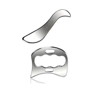 Imagem de Ferramenta Gua Sha De Aço Inoxidável Para Massagem Corporal Completa, 