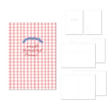 Imagem de Monolike Agenda básica Unmatched Friends 6 meses sem data, cheque rosa - Agenda semanal e mensal acadêmica sem data