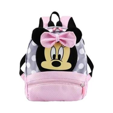 Imagem de Mochila Kawaii Rosa Da Minnie Mouse Para Crianças, Mochila Escolar Dis