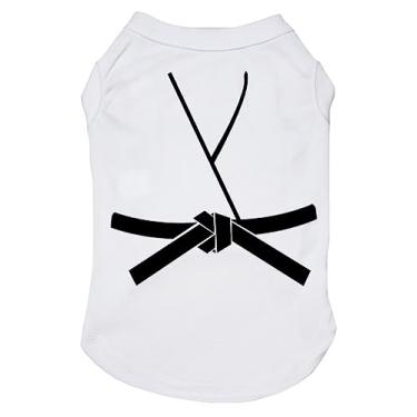 Imagem de Petitebella Camisa de judô Karate Taekwondo para cachorro (branca/preta, PP)