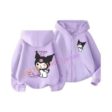 Imagem de Jaqueta Com Capuz Kuromi Para Meninas, Casaco De Princesa Sanrio Com L