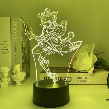 Imagem de Luz noturna LED 3D Plants vs Zombies Yoimiyas Color Changing - Yiweisa