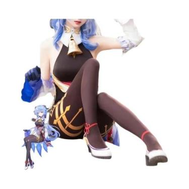 Imagem de Meias Longas De Cosplay Ganyu De Genshin Impact Com Estampa De Anime P