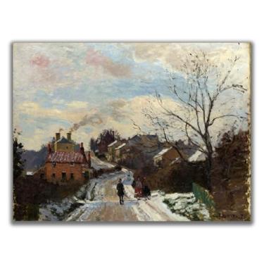 Imagem de Yomcut Camille Pissarro Canvas Wall Art-Fox Hill, Upper Norwood Poster-Impressionista Paisagem Pinturas Reproduções de Pinturas de Arte Clássica Decorações de Parede Modernas Sem Moldura 12x16 pol