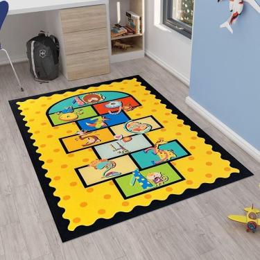 Imagem de Tapete Kids Emborrachado Quarto Criança - Amarelinha