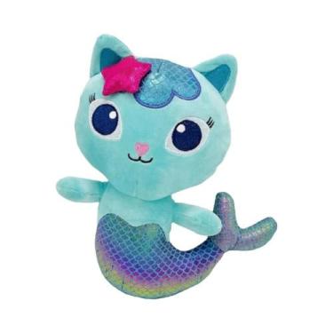 Imagem de Boneca De Pelúcia De Gato Sereia Para Crianças, Brinquedo De Cartoon F